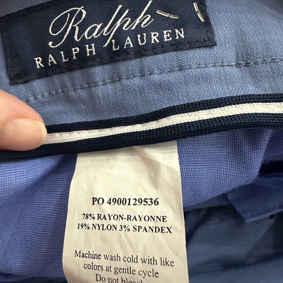 Ralph Ralph Lauren blue modern fit pants size 31 x 32 Rayon Blend - Picture 8 of 8